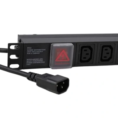 Image of kenable Power Distribution Unit 8 Way C13 IEC 19 inch Horizontal PDU to C14 Plug [8 Horizontal]