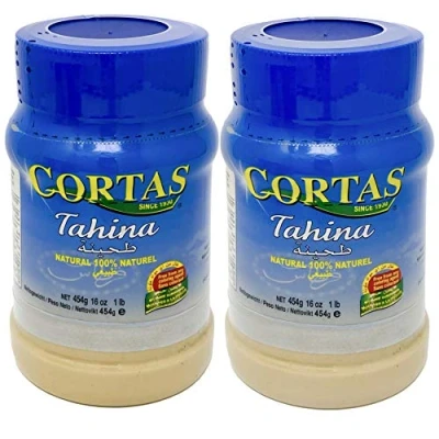 Image of Premium Lebanese Tahini 1 Pound All Natural Sesame Paste 2 Pack