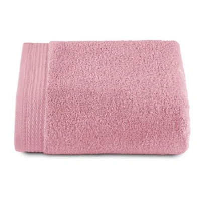 Image of RIZO Top Towel Set of 1 Shower Bath Towels 100% Combed Cotton 600 g/m2 Measure 70 x 140 cm Coral