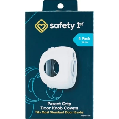 Image of Safety 1st Parent Grip Door Knob Covers, White, One Size,4 Count (Pack of 1) (HS3260600)