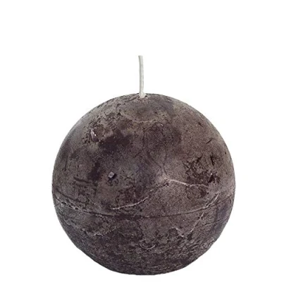 Image of Spaas 6 Rustic Unscented Ball Candles 80 mm, 24 Hours, Warm Brown
