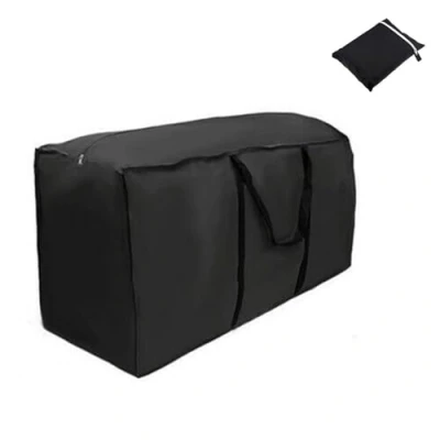 Image of Outdoor Garden Furniture Cushion Storage Bag Waterproof 173x76x51cm Large with Zip Sturdy Anti UV Rip Proof Oxford Fabric Patio Cover Bags Handle for Bedding Moving Home