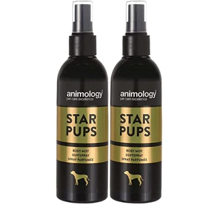 Image of ANIMOLOGY Star Pups Body Mist For A Pleasant Smelling Dog Coat 150 ml Deodorising Spray Puppies With Shea and Vanilla Long Lasting Notes Leaves the Fresh Innovative Formula 2 Pack