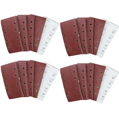 Image of Hook + Loop 1/3 Sheet Sanding Sander Sandpaper Pads 40 Grit Coarse 200 Pack