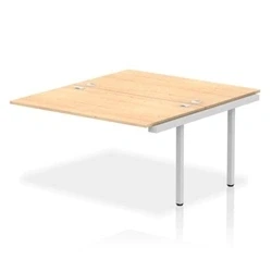 Image of Impulse Bench B2B Ext Kit 1400 Silver Frame Office Desk Maple