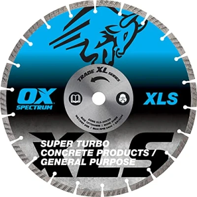 Image of OX Tools Trade XL Super Turbo Segmented Diamond Blade Concrete &amp; GP 300/20mm, Blue