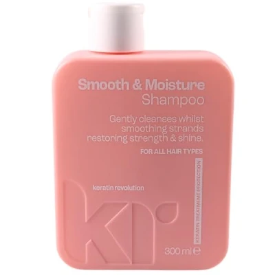 Image of Keratin Revolution Smooth &amp; Moisture hair Shampoo 300 ml anti frizz products for women and men Leaves looking shiny vibrant,reducing wave enhancing manageability easier shaping