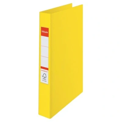 Image of Esselte 2 Ring Binder, PP, Holds up to 190 Sheets, Vivida Range, 42 mm Spine, 14450 A4, Yellow