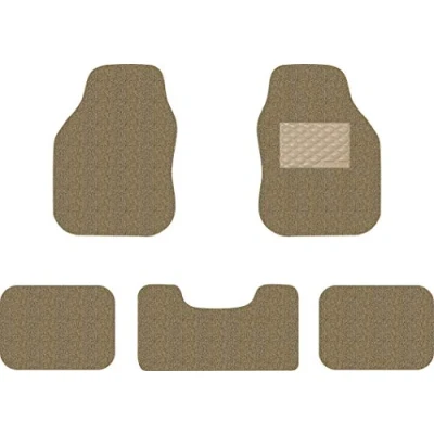 Image of Nicoman Universal Non Slip Dirt Traper Jet Washable Car Mat(CREAM or BEIGE, Full Set 5 Piece Including Rear Middle)