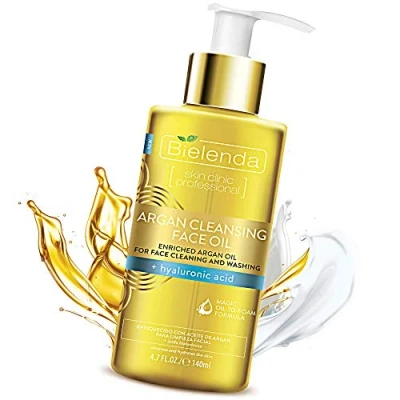 Image of Bielenda Cleansing Face Oczyszczający Olej Arganowy z Kwasem Hialuronowym do Twarzy 140ml