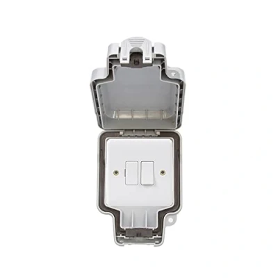 Image of Lieber Silk White 1 Gang IP66 Outdoor Switched FCU Fused Spur