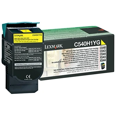 Image of Lexmark C540n/C543dn/X543dn/C544/X544 Series High Yield Return Program Toner Cartridge Yellow