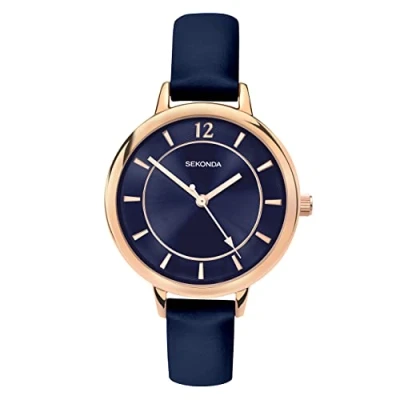 Image of Sekonda Women&#039;s Quartz Watch with Blue Dial Analogue Display and PU Strap 2136.27