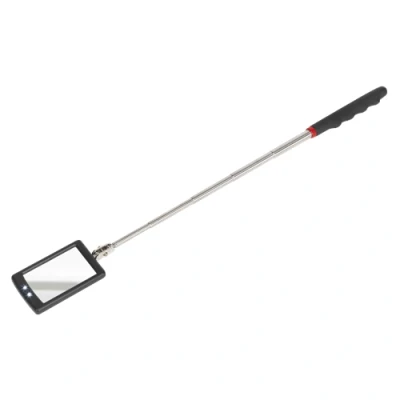 Image of Siegen Telescopic Inspection Mirror 52 x 83mm with 2 LEDs