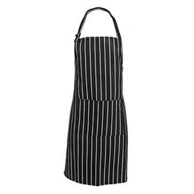Image of Ardisle Striped Butchers Chef Cooking Kitchen Catering Apron Bib With Pocket Baking