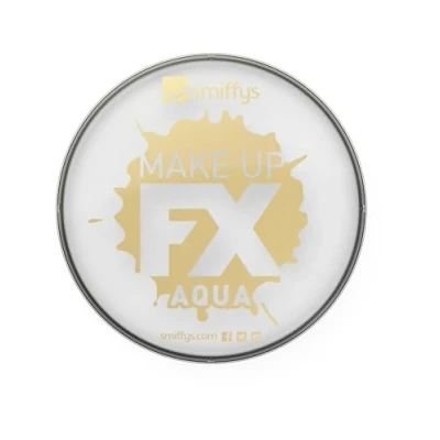 Image of Smiffys Make Up FX, White Aqua Face and Body Paint, 16ml, Water Based, Cosmetics Disguises Fancy Dress, Cosmetic Dress &amp; Disguises.