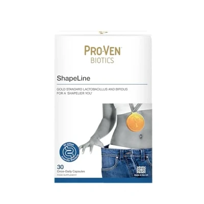 Image of Pro Ven Probiotics 50 Billion CFU Shapeline Aids Weight Loss &amp; Reduce IBS 30 Day Supply Friendly Gut Bacteria Flora with Vitamin C D Zinc Capsules