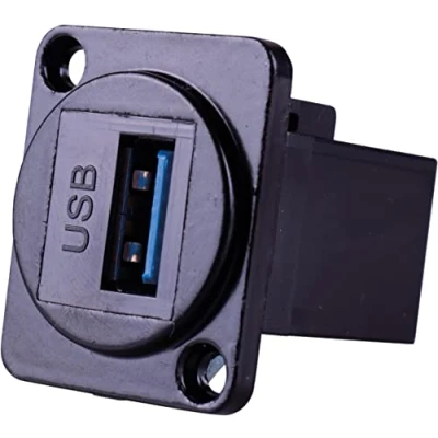 Image of Eagle Chassis Mount USB 3.0 Female to Feed through Socket with Fixing screws