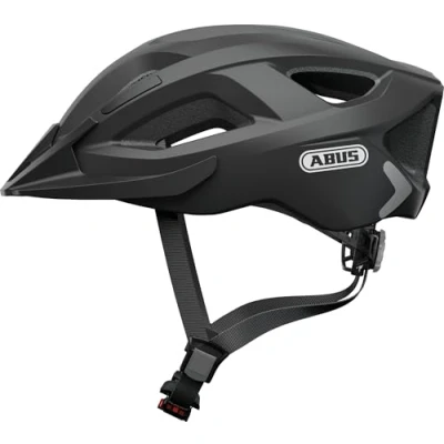 Image of ABUS Aduro 2.0 City Helmet Allround Bicycle in Sportive Design for Traffic Women and Men Black, Size M
