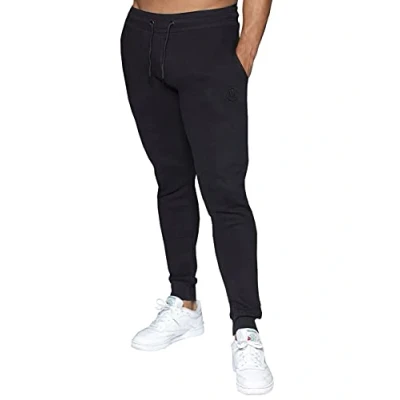 Image of MYT Mens Joggers Cuffed Slim Fit Sweatpants Elasticated Waist Gym Casual Jogging Bottoms Fleece Trousers Size S XL (UK, Alpha, M, Regular, Black)