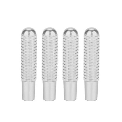 Image of Aramox 4Pcs Car Door Lock Pin, 9.5mm Aluminium Alloy Interior Pin Knob Cover Fit for GLC GLE GLS Vito E/C Class (Silver)