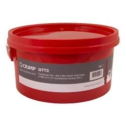 Image of Wallplug &amp; Screw Trade Tub, 400 xRED Plugs + 1.5x8 Wood Screws