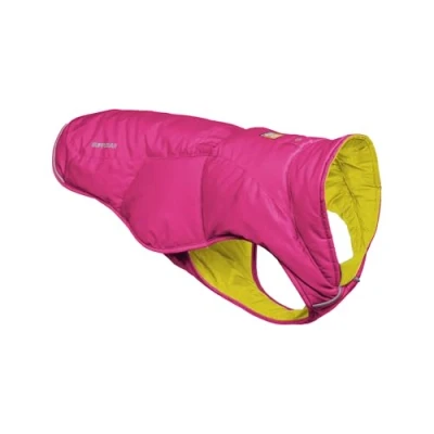 Image of RUFFWEAR Quinzee Small Dog Rain Jacket, Insulated All Weather Coat, Water Resistant Lightweight Vest Overcoat &amp; Stuff Sack Carry Bag, Size S, Fireweed Pink