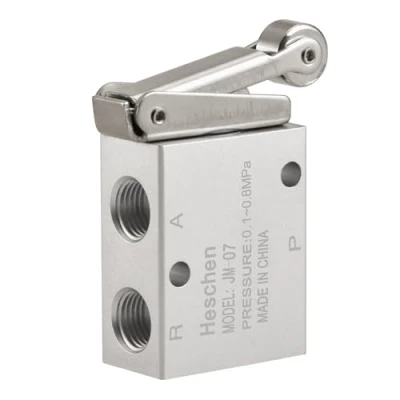 Image of Heschen Pneumatic Roller Lever Mechanical Valve JM 07 3 way 2 position PT1/4 Normally Closed