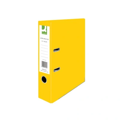 Image of Q Connect Lever Arch File Paperbacked A4 Yellow (10 Pack)