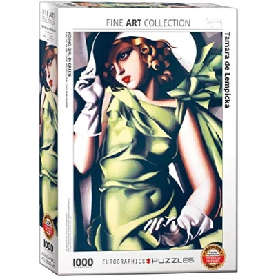 Image of Eurographics 6000 1058 Young Girl in Green by Tamara de Lempicka Puzzle, Various, 48 x 68 cm