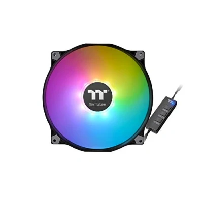 Image of Thermaltake Pure 20 ARGB Sync Edition Quiet Radiator PWM LED Fan 5V RGB 200mm Black (Controller included),CL F081 PL20SW A,1 Pack