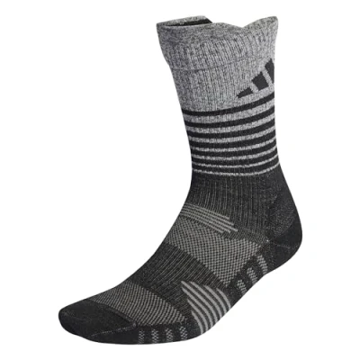 Image of adidas Unisex COLD.RDY XCity Reflective Running Socks, Black/Reflective Silver/Black, 4.5 6