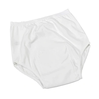 Image of HOMECRAFT Healthcare White Ladies Pouch Incontinence Brief , X Large 100 Percent Cotton Briefs Pants Undergarments for Elderly Handicapped and Disabled Individuals