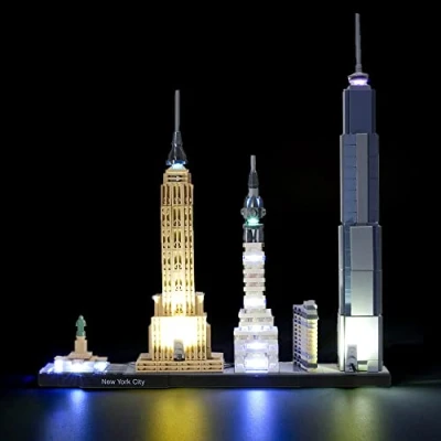 Image of GEAMENT Upgraded Version Light Kit Compatible with LEGO New York City for Architecture 21028 (Building Set Not Included)
