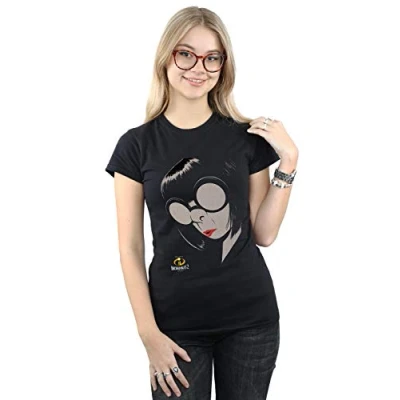Image of Disney Women&#039;s The Incredibles Edna T Shirt Black Large