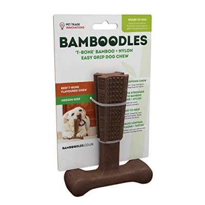 Image of Bamboodles T Bone Dog Chew for the most aggressive of chewers MEDIUM BEEF