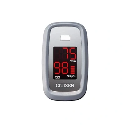Image of Citizen Pulse Oximeter by Healthcare Systems Large Easy Read Display, Finger Clip, Rate &amp; Blood Oxygen Saturation Level Reader Battery Powered