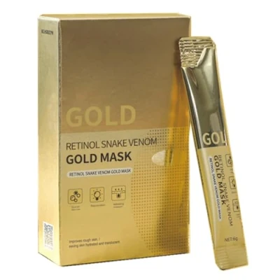 Image of Retinol Snake Venom Gold Mask, Peptide Face Golden Collagen Peel Off Facial Mask,Gold Anti Aging Mask for Deeply Cleans Moisturizing, Hydrating to Reduce Fine Lines &amp; Wrinkles