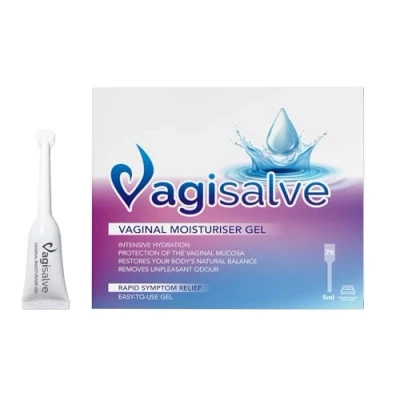 Image of Vagisalve Vaginal Moisturiser Gel Fast, Long Lasting Rapid Symptom Relief from Dryness and Discomfort Eliminates Feminine Odour 7 Easy to Use Applicators