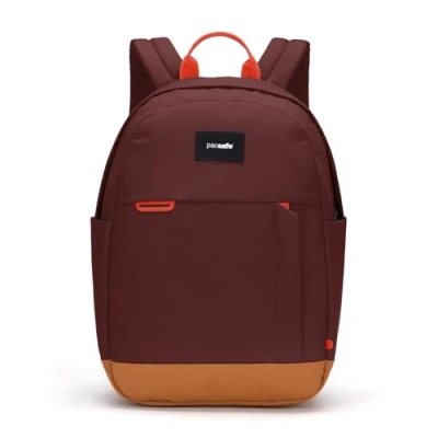 Image of Pacsafe Unisex&#039;s Go 15l Anti Theft Backpack, Garnet Red, 15 Litre