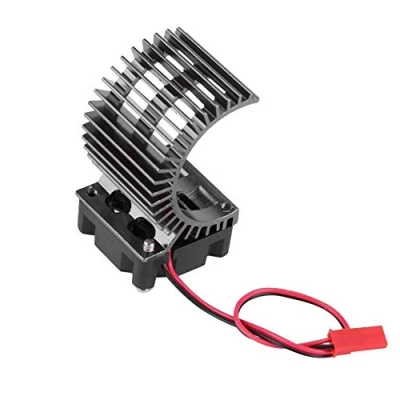 Image of Motor Heat Sink, Sink With Cooling Fan for 1/10 Scale Electric RC Car 540/550 Motor(Black)