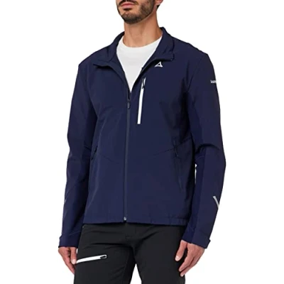 Image of Schöffel Men&#039;s Softshell Jacket Rnen M, Wind and Water Repellent Winter Hiking with Body Mapping Technology, Breathable Outdoor for Sports