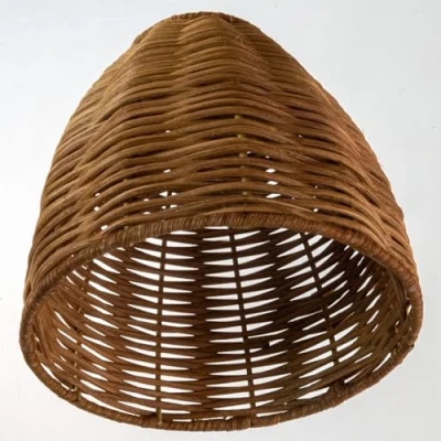 Image of Rattan lampshade Hand Woven Wicker Pendant Light Shades Chandelier,Boho Hanging lamp Shade Replacement for Living Room, Dining Kitchen, Bedroom,Natural