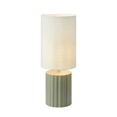 Image of Markslöjd Can table lamp, white/grey, height 57 cm, ceramic, textile