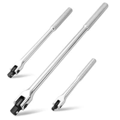 Image of MAXPOWER 3Pcs Breaker Bar Set, 1/2&quot; Drive Bars for 370mm/15 inch, 3/8&quot; 250mm/10 inch and 150mm/6 Short 1/4&quot;