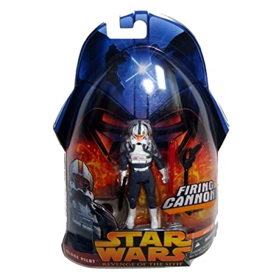 Image of Star Wars Revenge of the Sith Clone Pilot Firing Cannon Action Figure