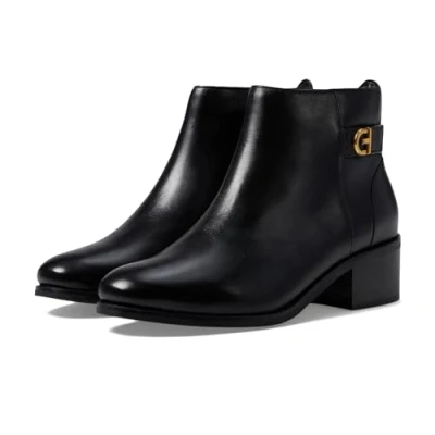 Image of Cole Haan womens Holis Buckle Bootie Ankle Boot, Black Leather, 9