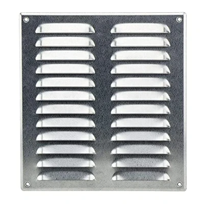 Image of Steinberg14 Galvanised Steel Metal 260x280mm Air Vent Grille Cover with Insect Mesh 10x11 inch Ventilation