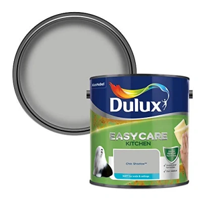 Image of Dulux Easycare Kitchen Matt Emulsion Paint For Walls And Ceilings Chic Shadow 2.5 Litres