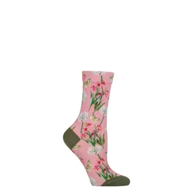 Image of Women&#039;s 1 Pair SOCKSHOP RHS Royal Horticultural Society Patterned Socks Butterflies 4 8